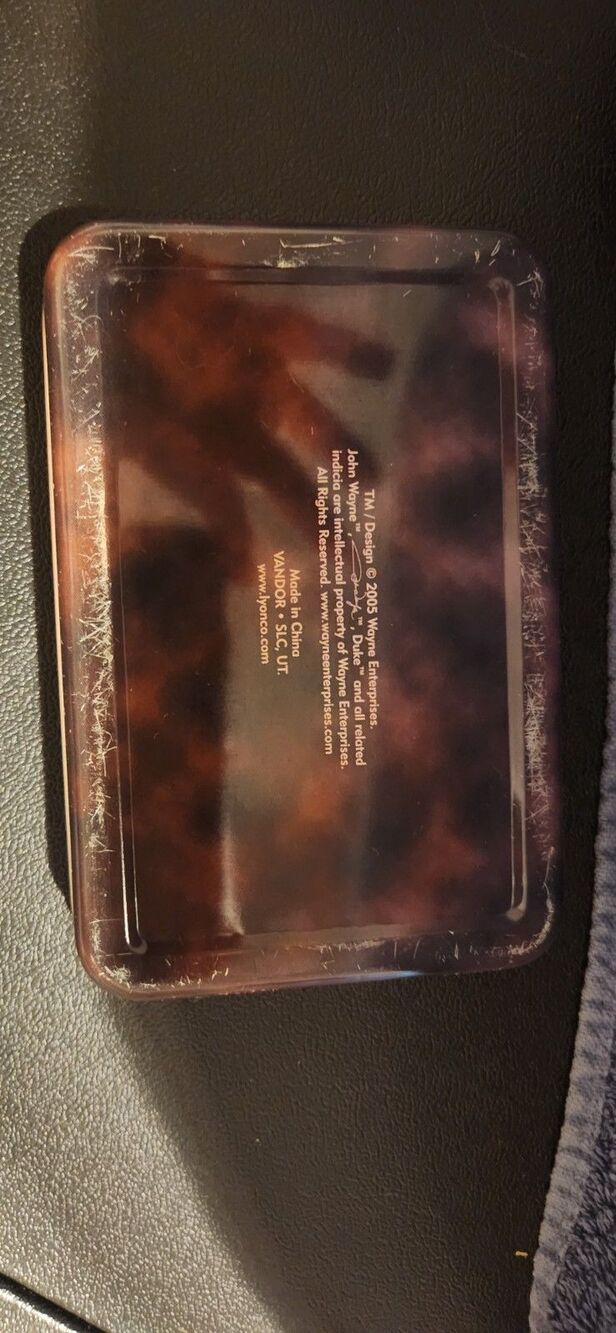 Vintage & Collectible John Wayne 2 decks of playing Sealed cards in a metal tin - Picture 3 of 7